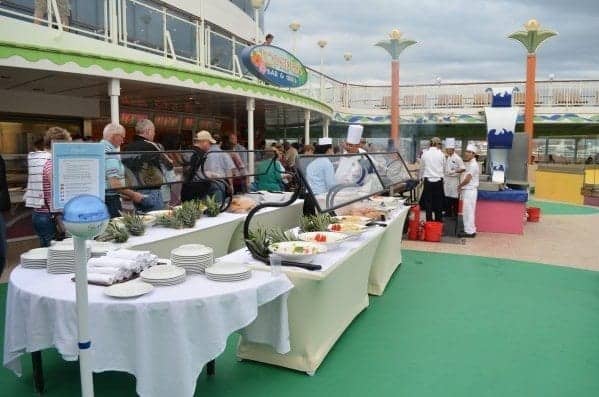 Norwegian Cruise Line has hand sanitizers at every food station and entrance to all public rooms.