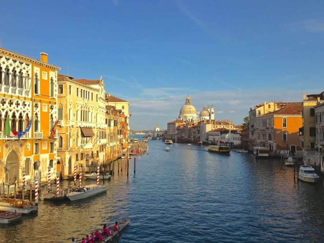 View of the Grand Canal in Venice from the Academia Bridge