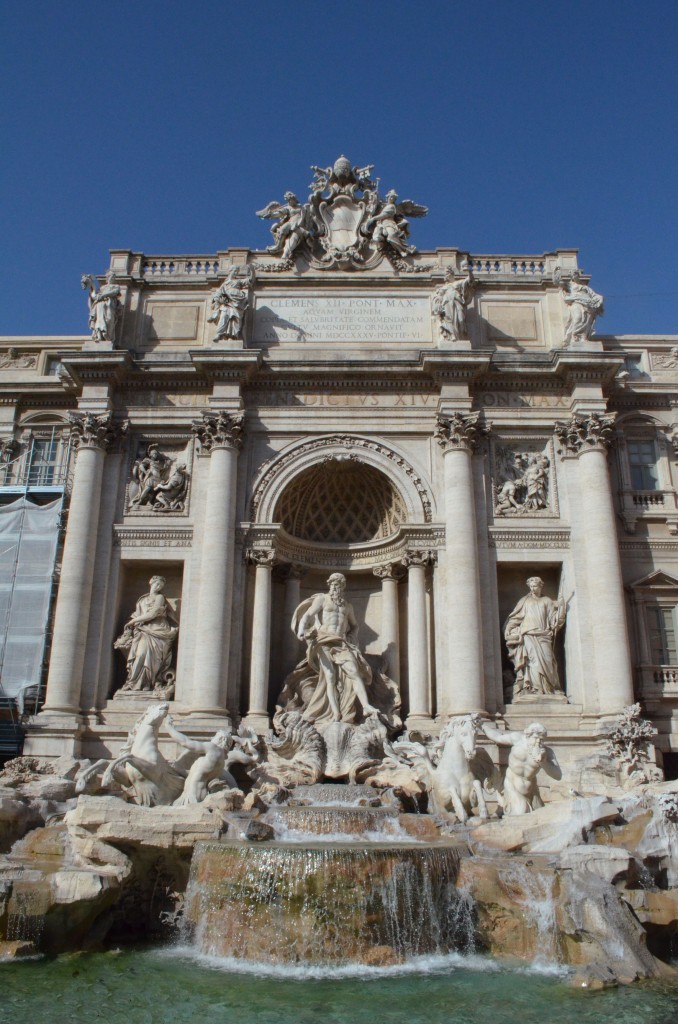 Only a few blocks walk from the hotel to the Trevi Fountain. Yes, of course I tossed a coin into the fountain!