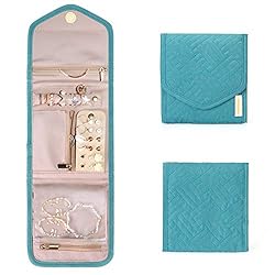 Turquoise-color small jewelry organizer, handy gift for cruisers or travelers. 