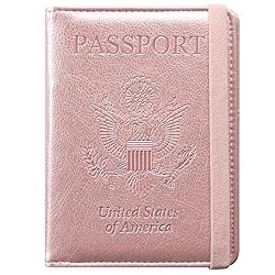 Pink passport and vaccine card holder. 