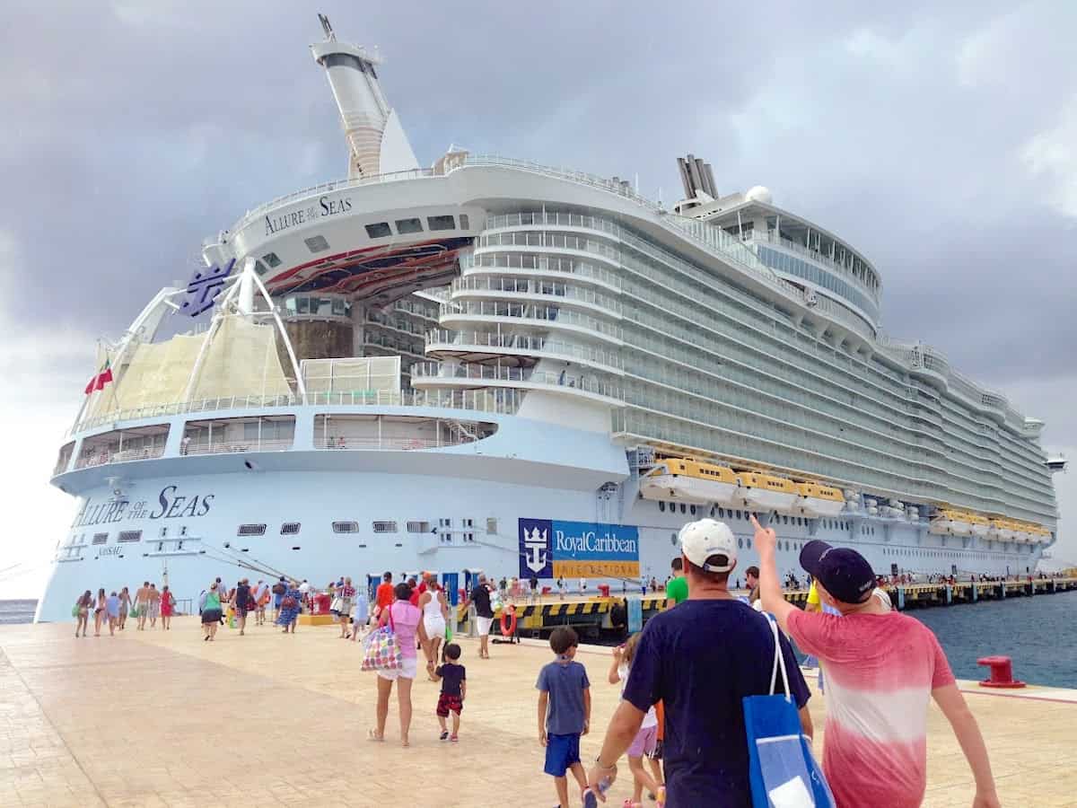 Allure of the Seas in port.