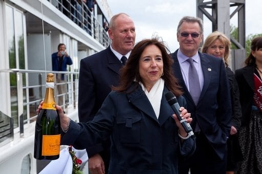 AmaWaterways AmaCerto christening champagne