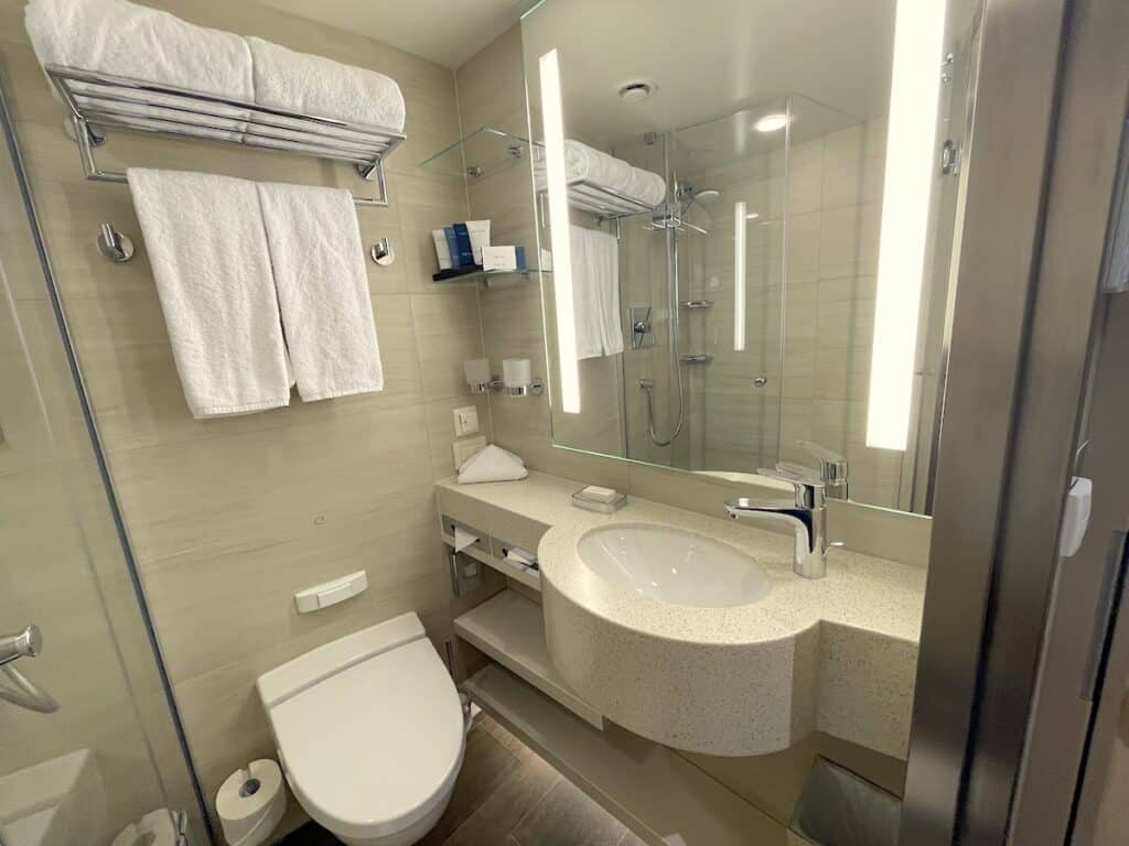 Viking Radgrid stateroom bathroom.