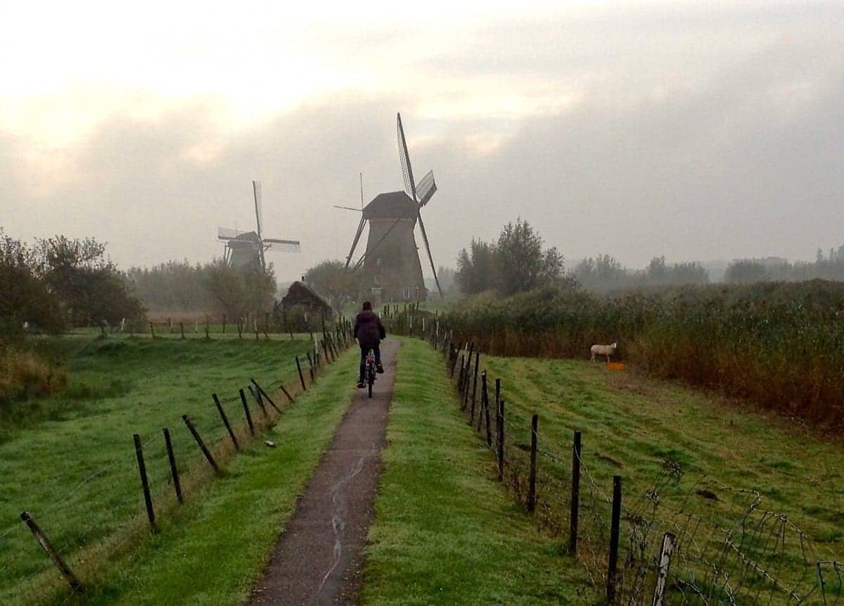 My last look back a I left the tiny windmill village. Just in time to catch this young boy on the path.