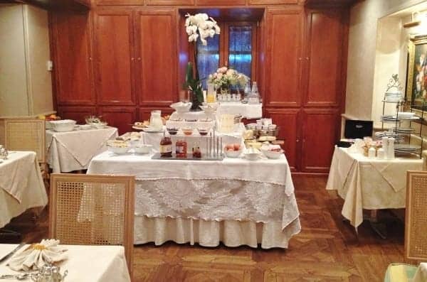 Complimentary breakfast buffet and ala carte menu.