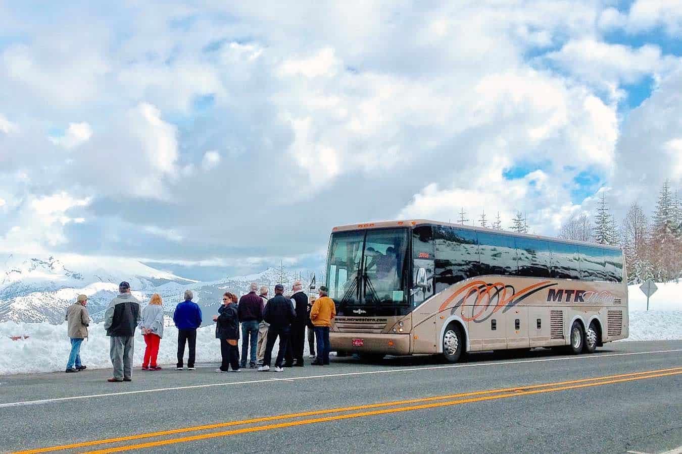 Bus at Mount St Helens