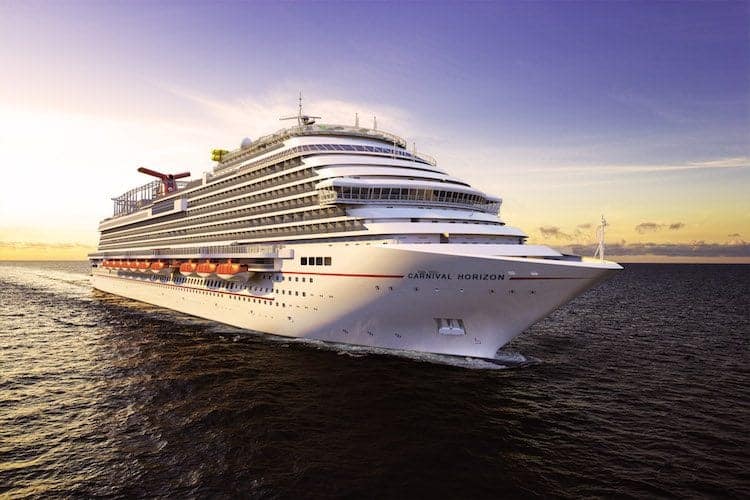 Carnival Horizon Inaugural Cruise Underway from Barcelona