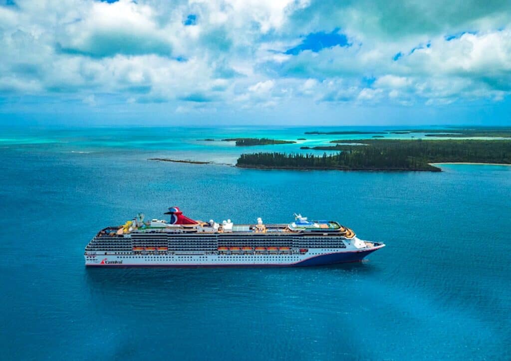 Carnival Spirit at sea.