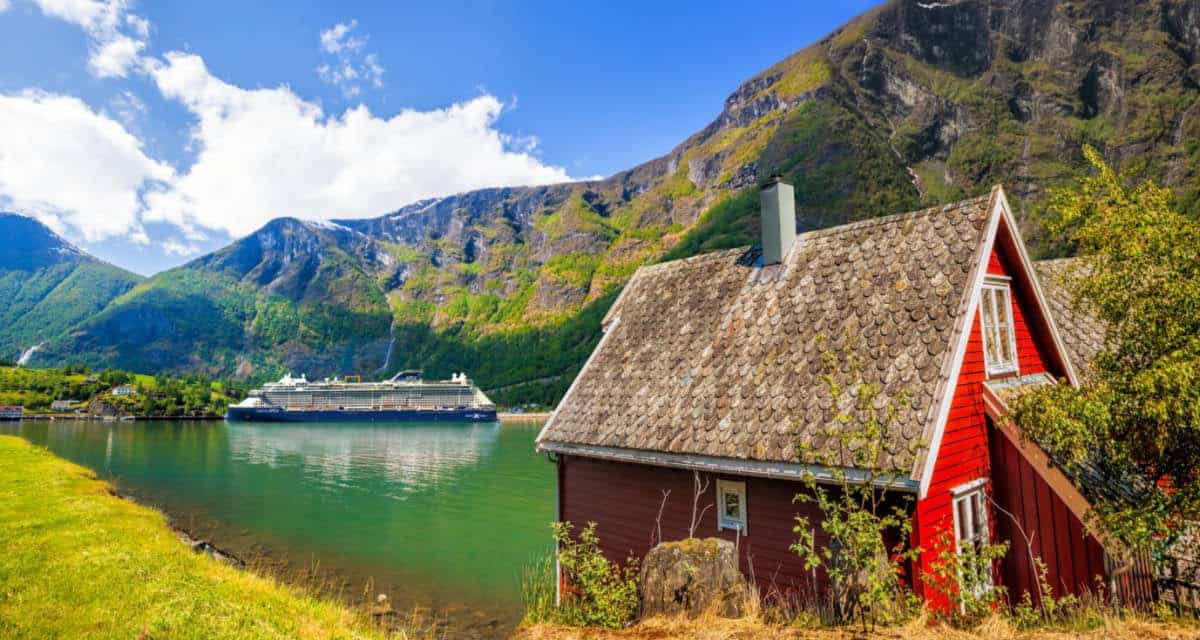 Celebrity Cruise Ship in the Norwegian Fjords