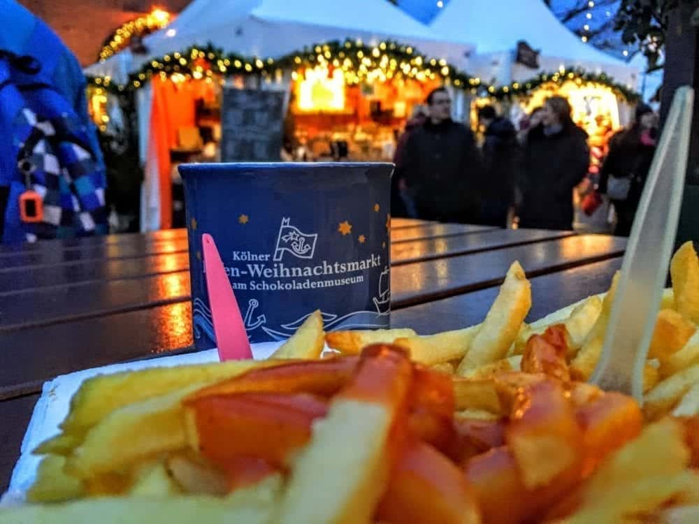 Cologne fries and currywurst sauce.