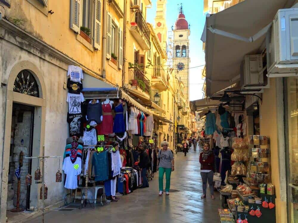 Day in Corfu shopping in Old Town