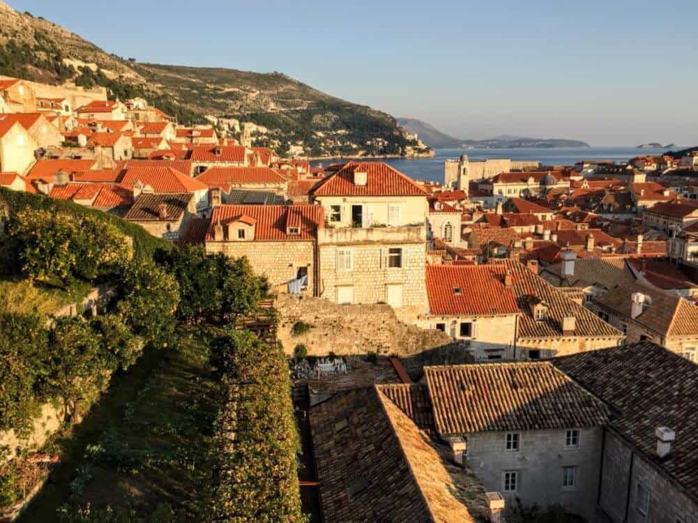 Dubrovnik terra cotta tiled rooftops 