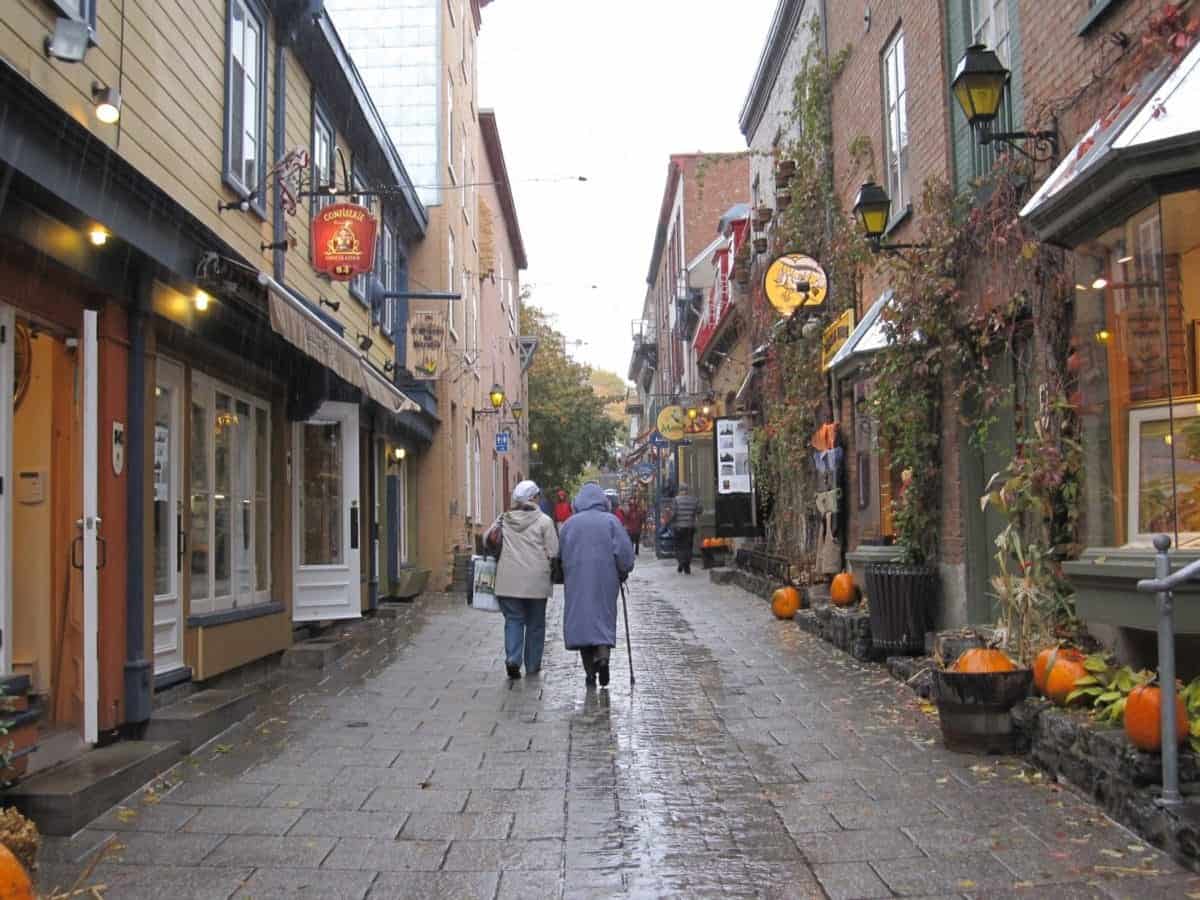 Walking through Lower Quebec City on a Canada New England cruise