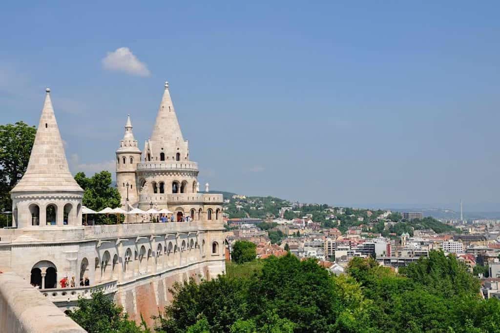 Walk along Fishermen's Bastion in Budapest