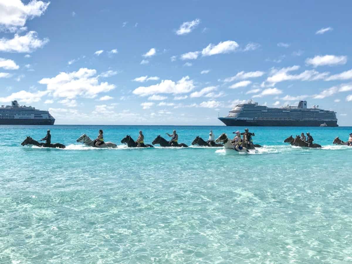 Half Moon Cay Horseback Riding in the Ocean