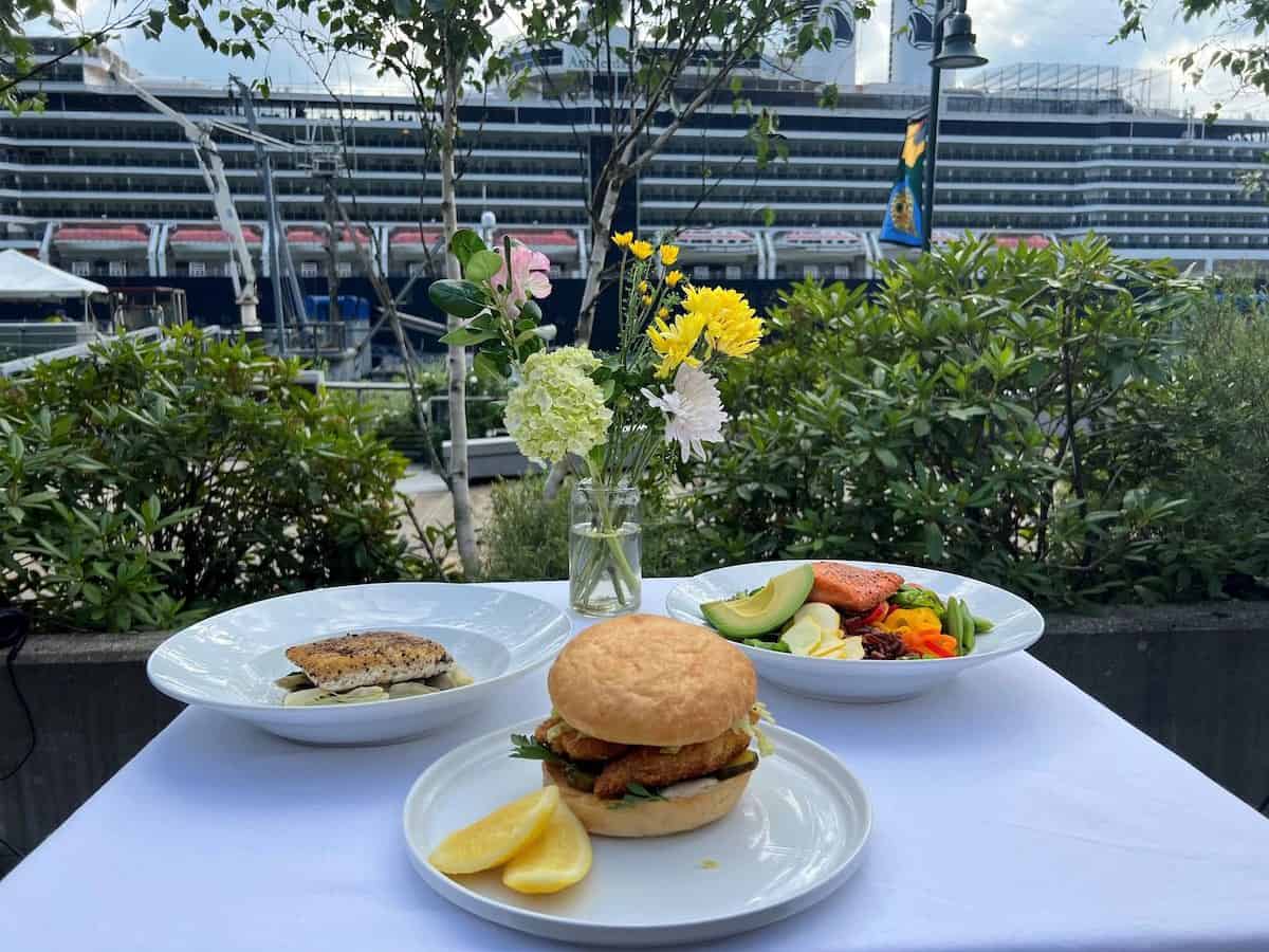 Holland America showcase of its three new Alaska seafood dishes