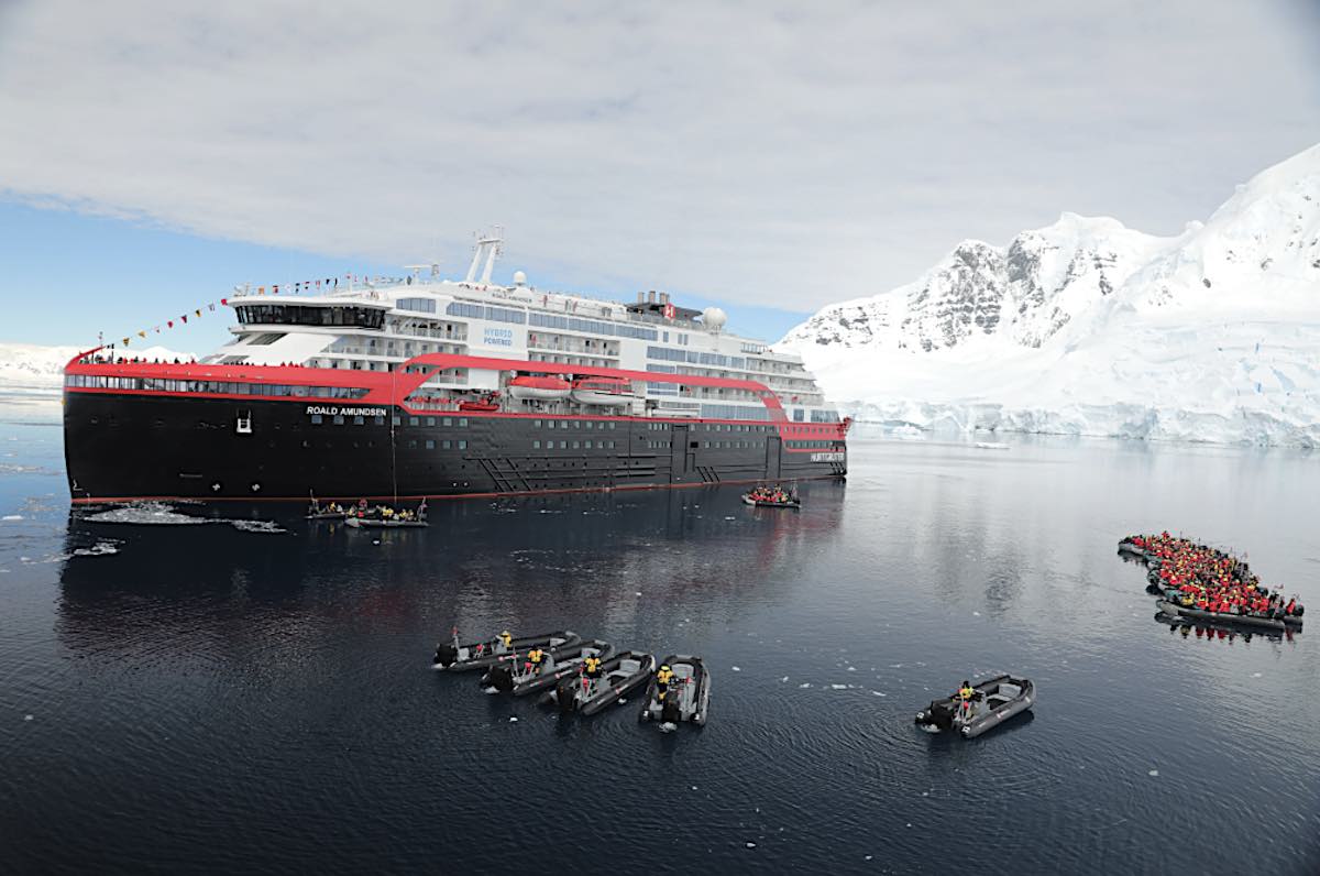 Hurtigruten Holds Ship Naming Event in Antarctica