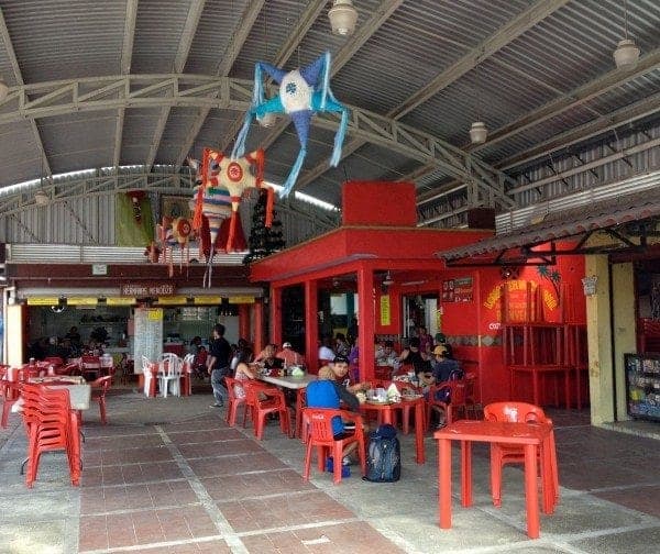 Covered breezeway at El Mercado.