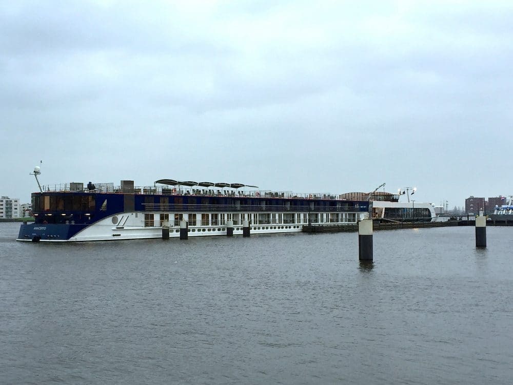 River cruise dock in Amsterdam