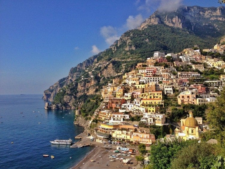 A visit to cliffside town of Positano on the Amalfi Coast may be included on a Western Mediterranean cruise,