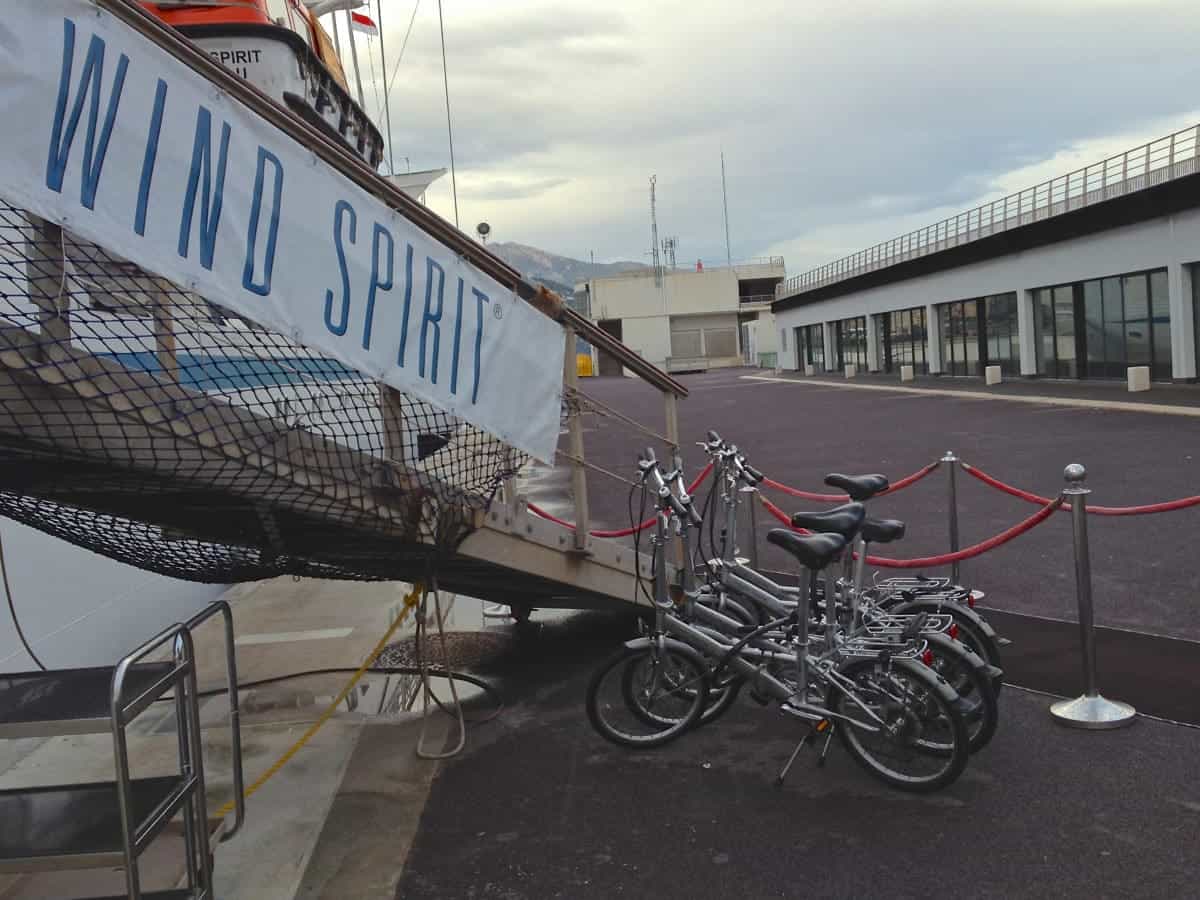 Windstar Cruises rents their bicycles in ports around the world