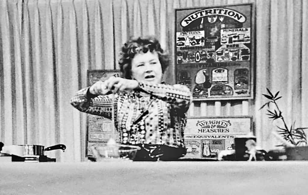 Julia Child cooking demonstration at Burdine's Department Store, 1971.