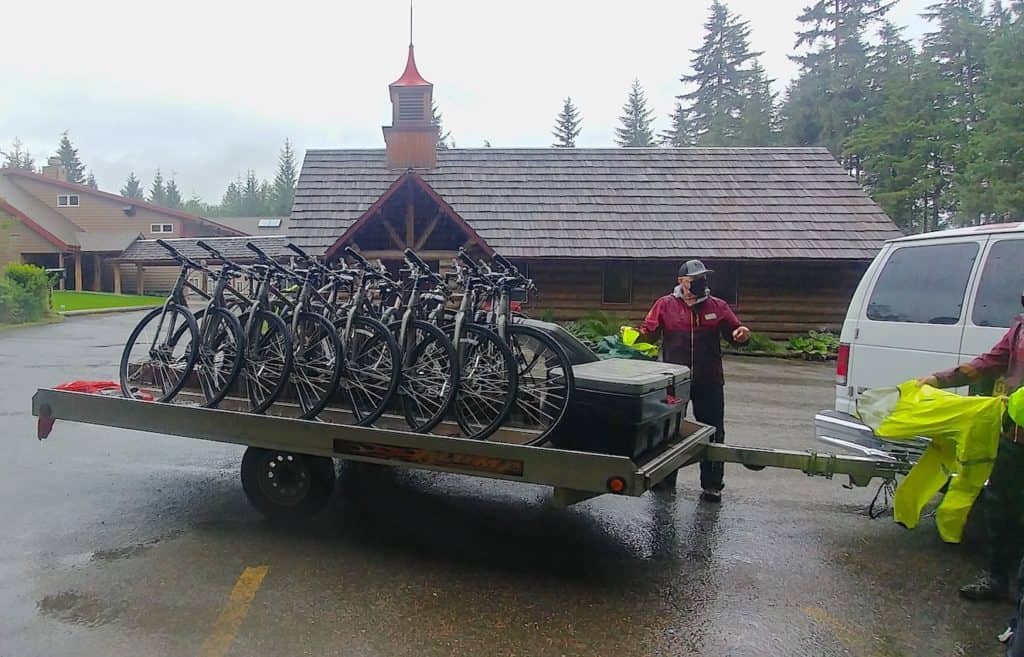 Bike and Brew tour operator sets up our bikes