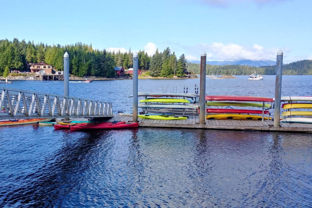 Eagle Island sea kayaking dock in Ketchikan, Alaska