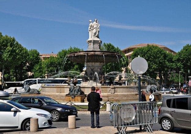 La Rotonde fountain in Aix en Provence