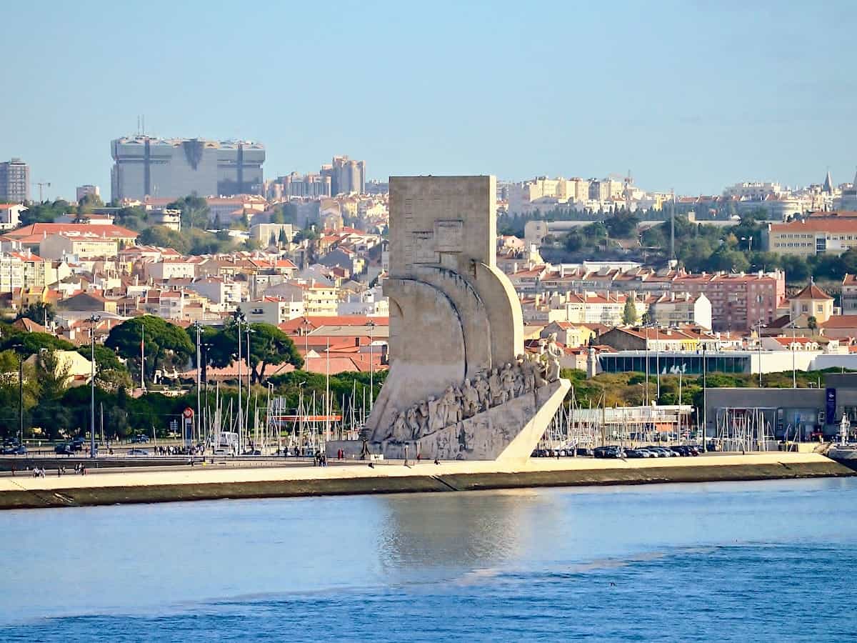 Lisbon monument for past mariners, at harbor entrance.