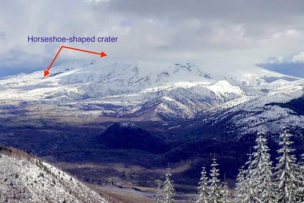 Panoramic view of Mount St. Helens