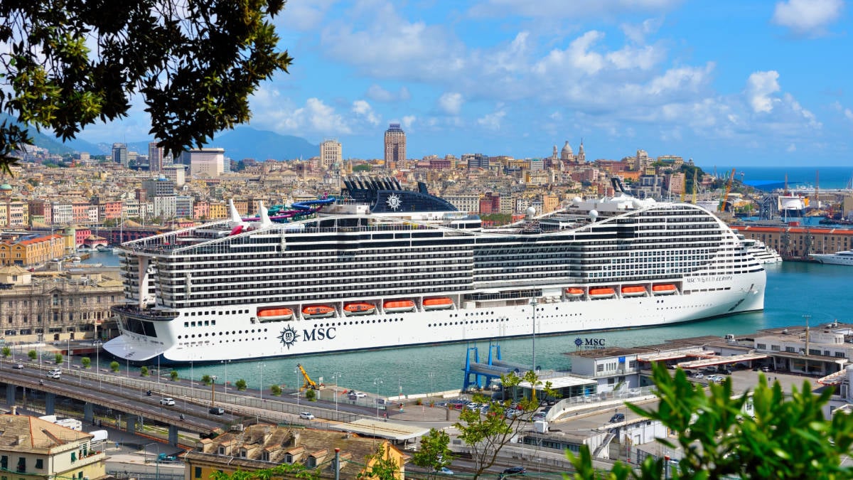 MSC Cruises Ship in Genoa