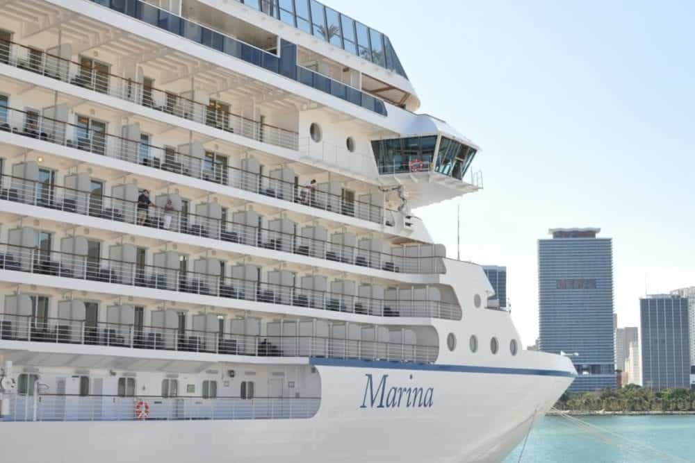 Oceania Marina docked in Miami.