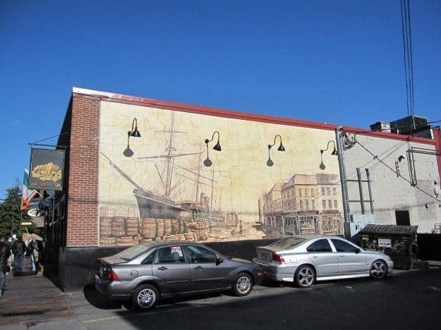 Along Commercial Street to the Old Port in Portland Maine