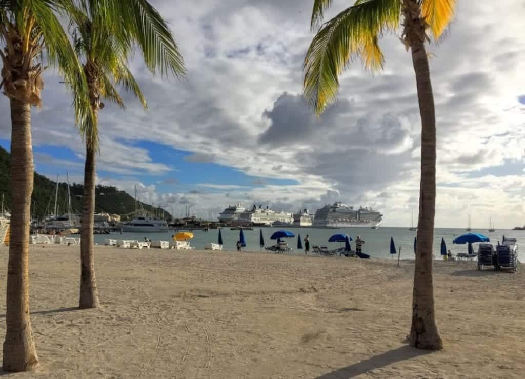 on the beach in Philipsburg St Maarten