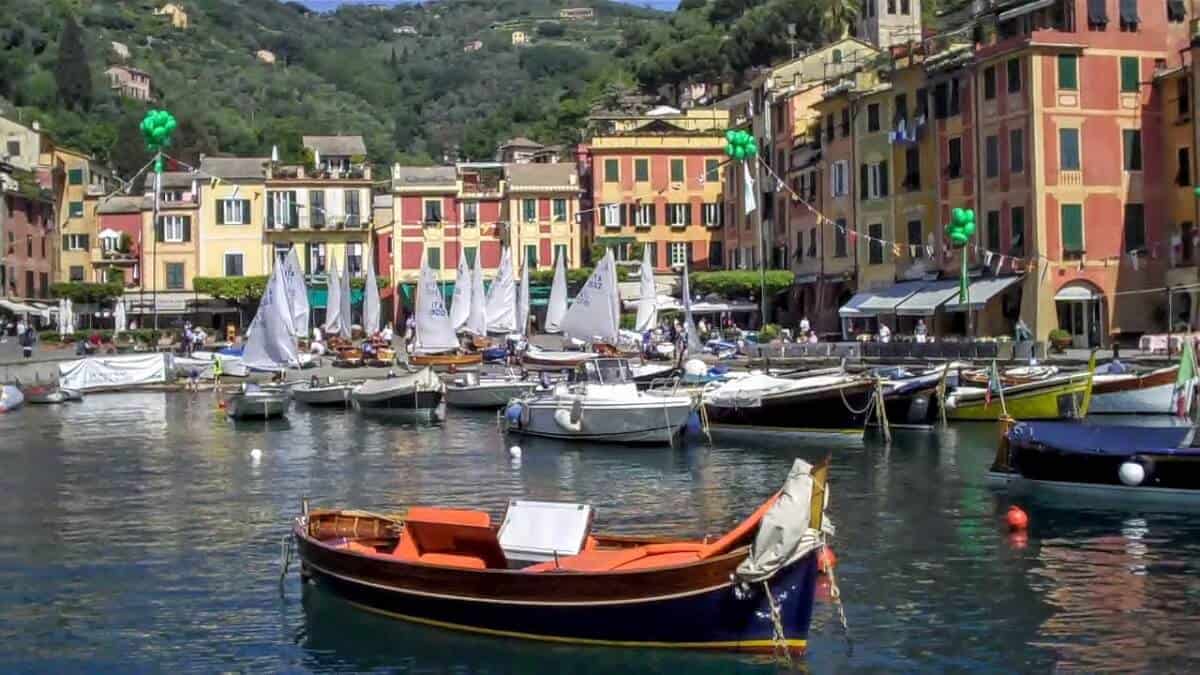 Entering Portofino harbor