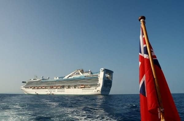 Golden Princess is offshore of Lahaina Maui.