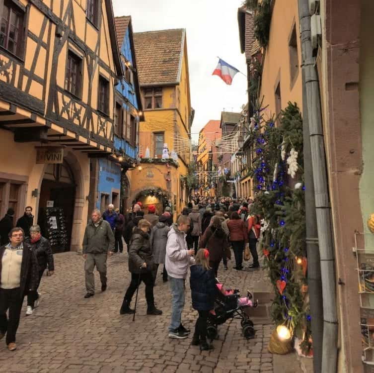 Riquewihr Christmas Market street