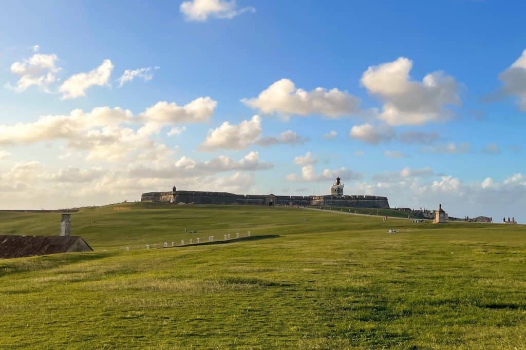 San Juan El Morro Fortress at sunset