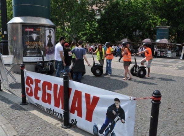 Going solo on a Segway in Bratislava