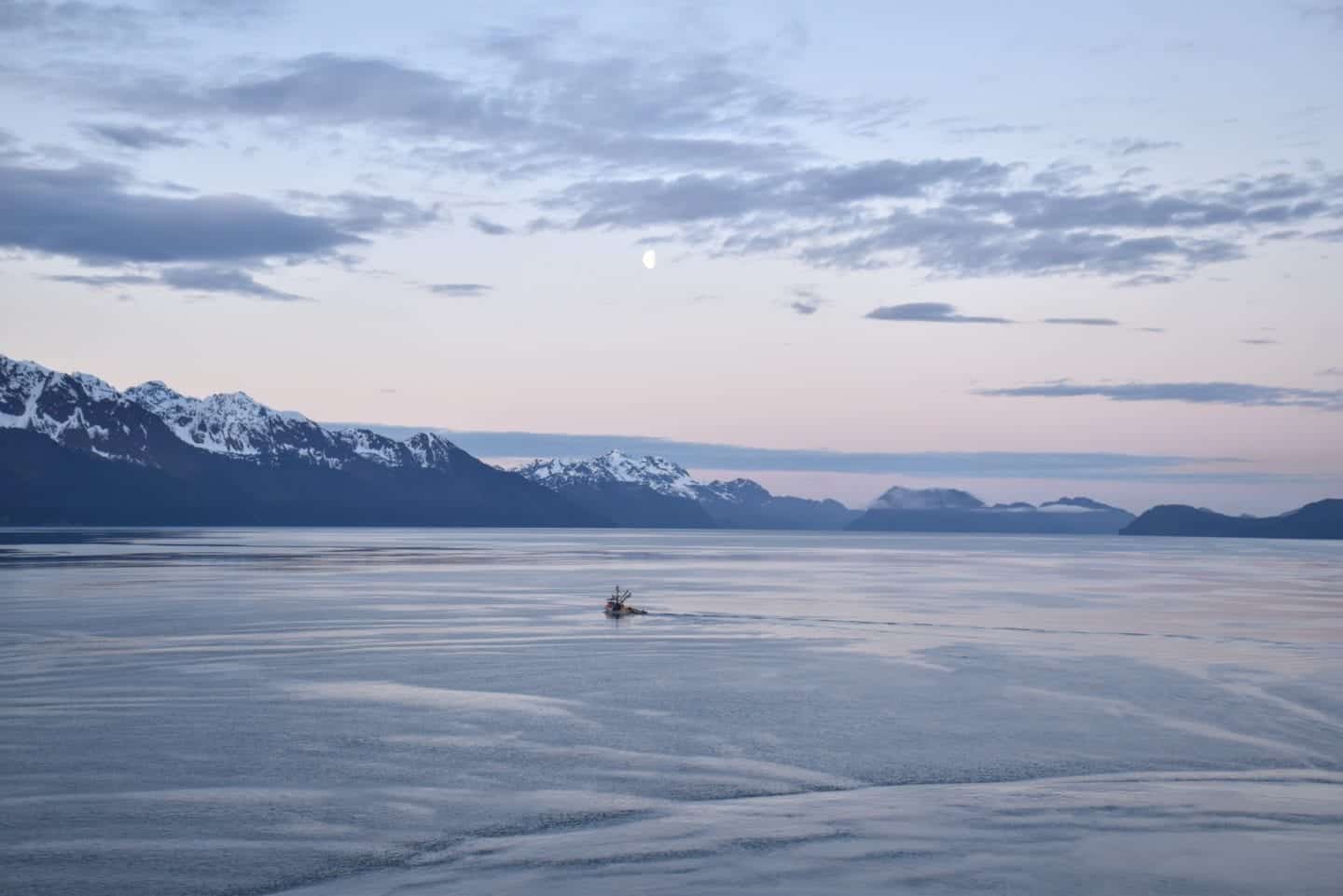 Seward at dawn aboard Radiance of the Seas