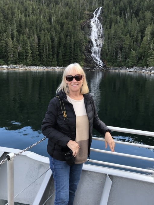 At the waterfall coast on Baranof Island