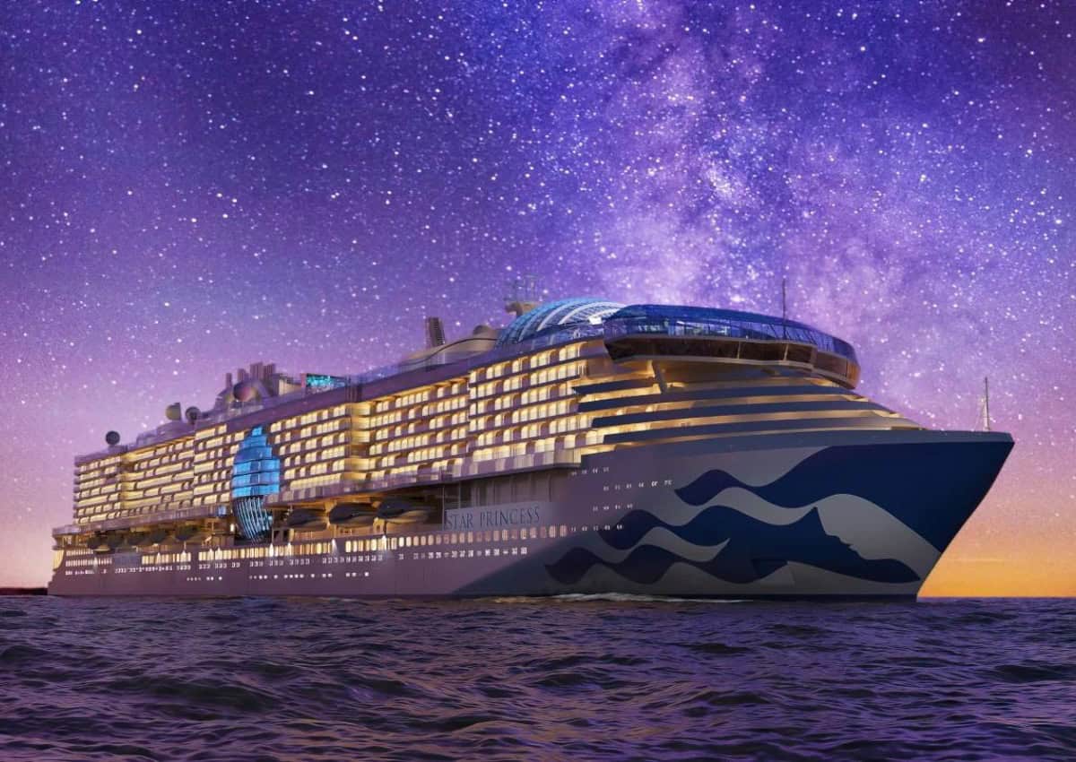 Rendering of Princess Cruise Line Newest Ship Star Princess.