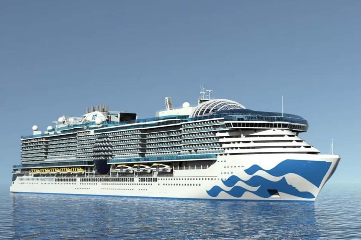 Artist rendering of Sun Princess at sea.