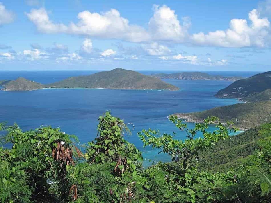 View of the ocean from Tortola British Virgin Islands