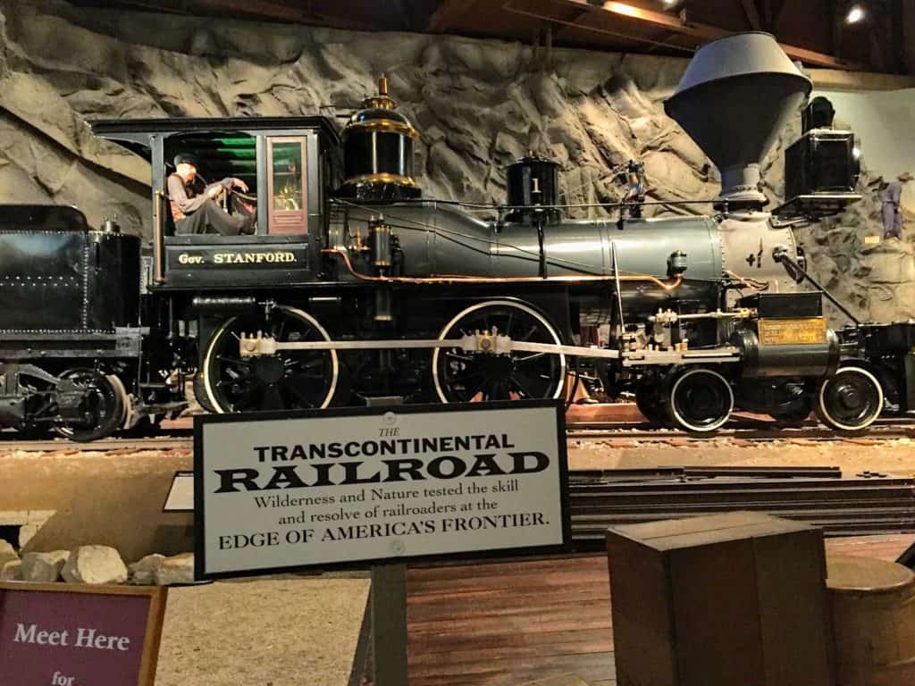 Transcontinental train engine Gov. Stanford