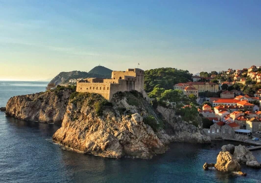 View of Dubrovnik from atop the wall