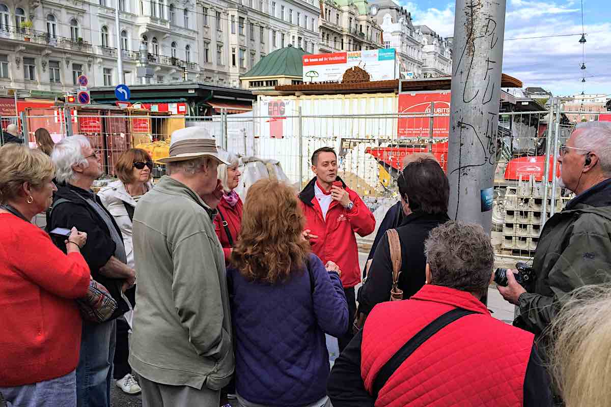 On a tour with Viking River to a market in Vienna.