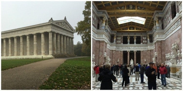 Only 9 miles from Regensburg and high above the Danube is the German memorial, Walhalla.